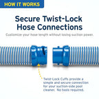 Zodiac Genuine Parts Twist Lock Hose- 1 Meter Replacement Kit, 12/PK, R0527800