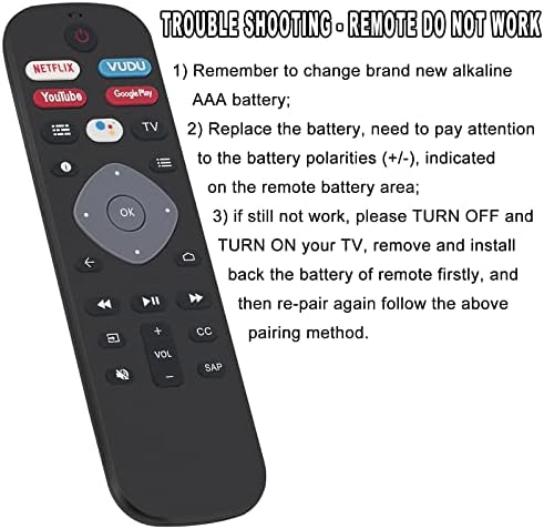 New URMT26RST004 Voice Remote Control Replacement for Philips 5704 Series 5604 Series 5766 Series 5806 Series 5000 Series Android Smart TV with Preset App Keys- Netflix Vudu YouTube Google-Play