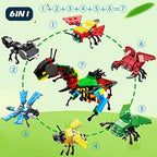 WODMAZ 24 Packs Insect Building Blocks, Insect Animals Building Toy for Easter Gifts Classroom Prizes, Goodie Bags Easter Basket Stuffers, Valentine Party Favor Toys Boys Girls
