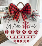 Christmas Stencils for Painting on Wood 12” Large Christmas Stencil Reusable Half Round Holiday Drawing Templates for Painting on Wood DIY Crafts Doormat Canvas Window Decor
