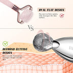 4-in-1 Gua Sha Facial Tools: FSA/HSA Eligible, Lymphatic Drainage Massager Facial Roller for Wrinkles and Lifting, Stainless Steel Gua Sha Tool for Face (Portable Box Edition)