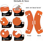Curved Transfer Board Wheelchair Accessories for Transferring to Wheelchair ，Chair, Bed, Toilet, Car for Patient, Elderly, Disabled, 31.1 * 9.84 * 0.46" 3.64 lbs ABS Transfer Devices (Orange)