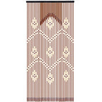YIYIBYUS 90x175CM / 35.4 x 68.9 Inches 32pcs Beaded Natural Wood Bead Curtain Removable Entrance Partition Curtain Bamboo Doorway Bead Bohemian Curtain (90 x175CM)