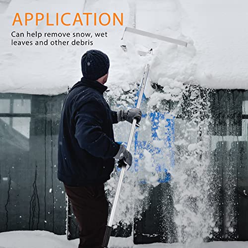 VIVOHOME 20.8ft Long Snow Roof Rake Removal Aluminium Tool with Wheels and Adjustable Extended Handle, Lightweight Shovel Scratch Free for Clear House Roof Vehicle Snow Wet Leaves