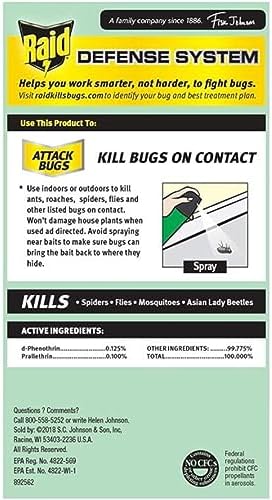 Raid House & Garden Insect Killer Spray, Orange Scent 11 Ounce (Pack of 8)