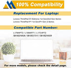 L17C4P72 Laptop Battery Replacement for Lenovo ThinkPad X1 Extreme 1st Gen/2nd Gen ThinkPad P1 1st/2nd Gen Series L17M4P72 01AY968 01AY969 L18M4P71 01YU911 5B10V98091 SB10Q76929 SB10Q76928