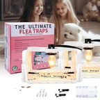Flea Traps for Inside Your Home with Light 2 Packs, Flea Light Trap for Indoor Bed Bug, Insect Killer Pest Control Sticky Natural Trapper