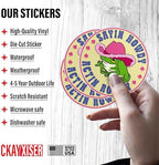(3Pcs) Sayin Howdy Actin Rowdy Frog Sticker Funny Cowboy Frog Cowgirl Country Western 3" Sticker Waterproof Vinyl Sticker for Laptop, Water Bottle, Tumbler, Accessories Gifts 3 Inches