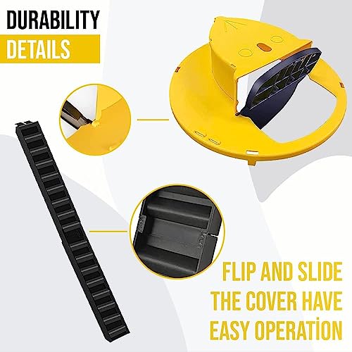Mouse Trap - Safe & Sanitary Kill or No Kill - Humane Mouse Trap for House Indoor Outdoor Chipmunk Trap - Automatic Reset Flip - Multi Catch Mice Trap Compatible - Mouse Rat Trap Reusable (3 PCS)