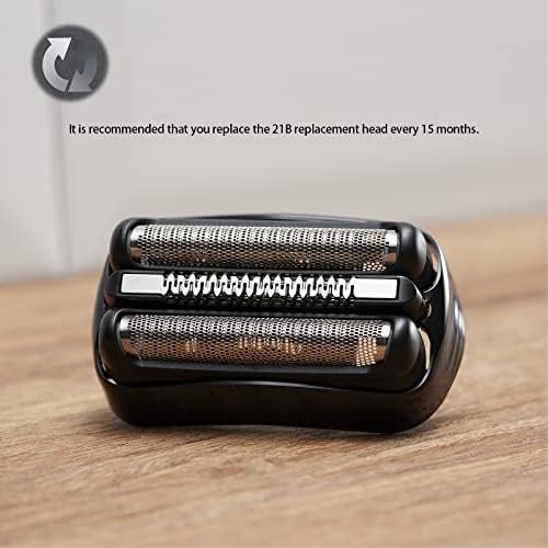 21B S3 Wet and Dry Replacement Head for Braun All Series 3 Electric Shavers 3040s 300s 310s 3080s Models, Compatible with Braun Shaver Part 21B, for 21b Foil & Cutters Razor Accessories.