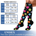 CHARMKING Compression Socks for Women & Men (8 Pairs) 15-20 mmHg Graduated Copper Support Socks are Best for Pregnant, Nurses - Boost Performance, Circulation, Knee High & Wide Calf (S/M, Multi 23)