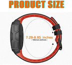 NotoCity for Garmin Instinct Band Silicone Replacement Watch Band Compatible with Garmin Instinct 2/ Solar/Tactical(black-red)