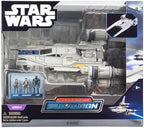 STAR WARS Micro Galaxy Squadron U-Wing Starfighter - 12-Inch Vehicle with Foldout Wings, Troop Bay, Sniper Gun, and Three 1-Inch Micro Figure Accessories