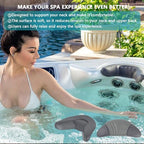 Replacement Head Rest Pillows Fit for Artesian Island Spas Hot Tubs and Tidal Fit Swim Spa (Dark Grey-3 Pack-Includes One Neck Pillow and Two Head Pillows 26-1303-85)
