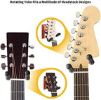 3 Pack Guitar Wall Mount, Wood Guitar Wall Hanger, Guitar Hook, Guitar Accessories for Acoustic Electric Bass Guitar Ukulele Banjo Mandolin