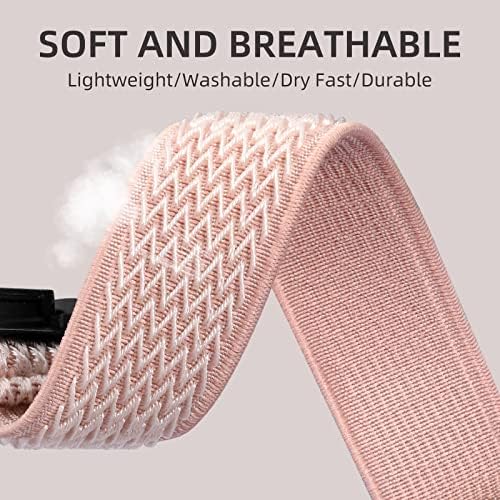 Maledan 6 Pack Stretchy Solo Loop Compatible with Fitbit Charge 5 Bands/Fitbit Charge 6 Bands for Women Men, Soft Nylon Adjustable Sport Elastic Wristbands Replacement Strap for Fitbit Charge 5/6