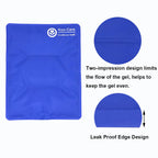Koo-Care Large Flexible Gel Ice Pack & Wrap with Straps for Hot Cold Therapy - Pain Relief for Shoulder Rotator Cuff, Back, Hip, Knee Replacement Surgery, Shin Splint Injuries Reusable - 11" x 14"
