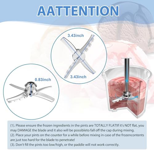 Paddle Compatible with Ninja Ice Creami Makers NC501 Series, Ice Creami Replacement Blade,Replacement Parts Accessories Compatible with Ninja NC500, NC501, NC501H, NC501HBL, NC501HGN and CN501CO