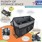 Walker Basket for Folding Walker, Walker Tray for Walker Bag for Walker Grabber Strap f/Walker Bag for Walkers Basket for Walker Bags for Folding Walker with Wheels Walker Accessories for Walker-GRAY