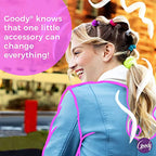 Goody Ouchless Women's Elastic Hair Ties - Assorted Neon, 30 Count + 3 Bonus - 4MM for Medium Hair - Long-Lasting Braids, Ponytails, and More - Pain-Free Hair Accessories (Packaging May Vary)