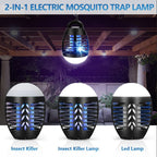 Bug Zapper Outdoor Mosquito Killer Lamp Portable Bug Zapper Rechargeable Camping Bug Zapper IP66 Waterproof Cordless Bug Zapper for Tent, Camping Accessories, Camping Gear Must Haves