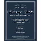 Saloniture 3-Piece Microfiber Massage Table Sheet Set - Premium Facial Bed Cover - Includes Flat and Fitted Sheets with Face Cradle Cover - Gray
