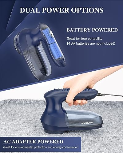BEAUTURAL Sweater Fabric Shaver Home-Edition, Powerful & Efficient Lint Remover for Clothes and Furniture, AC Adapter or Battery Powered Pill Fuzz Remover, Special for Your Family