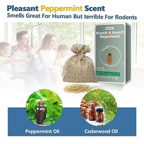 SEEKBIT Roach Repellent Large, Natural Cockroach Repellent Pouches, Repels Ant, Spider, Roach Insect Rodent Repellent, Keep Roach Away from Closet