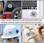 Pack 4PCS Nobody Cares Work Harder Stickers Skull Mechanic Engineer Waterproof Vinyl Decals Decor Water Bottle Laptop Phone Tumbler Hard Hat Helmet Toolbox Window Car Truck Gift