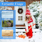 Gisafai 4 Pcs Winter Kids Snow Shovel Plastic Shovel Portable Shovel with D Grip Wooden Handle for Truck Camping Driveway Garage Snow Removal Accessory, 35 x 12 Inch