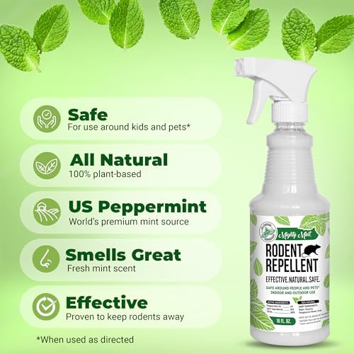 Mighty Mint Mouse Repellent Pouches & Rodent Repellent Spray Bundle