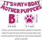 Dog Birthday Decorations, Multi Sizes Dog Birthday Bandana Girl Dog Birthday Hat Crown Bow Tie Birthday Numbers It’s My Bday Mother Puppers Sign Banner for Large Extra Large Dogs (Pink, X-Large)