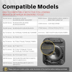 Blender Lid Replacement Compatible with Ninja BL660 BL770 Series, 72 OZ Models New Model Pitcher Blender Top Lid Cover Part with Rim Extension Blenders Accessories