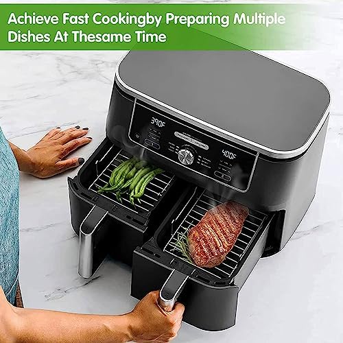 Air Fryer Rack for Double Basket Air Fryers, Dehydrator Rack fit for Ninja Foodi DZ201 DZ401 Air Fryer Accessories