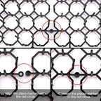 TSLBW 6.2 * 8 Inch 12 Pcs Cat Scat Mat with SpikesCat Repellent Mat with Spikes Pet Deterrent Net Anti Cat Mat Gardening Plastic Cat Scat Mat with 8 U-Shaped Pegs Wild Animal Garden Plants