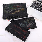 12 Pieces Zipper Nylon Mesh Pouch, Mesh Cosmetic Bags Makeup Bags Pencil Case, Multipurpose Travel Bags for Cosmetic School Office Supplies and Travel Accessories (Black Lace, Assorted Sizes)