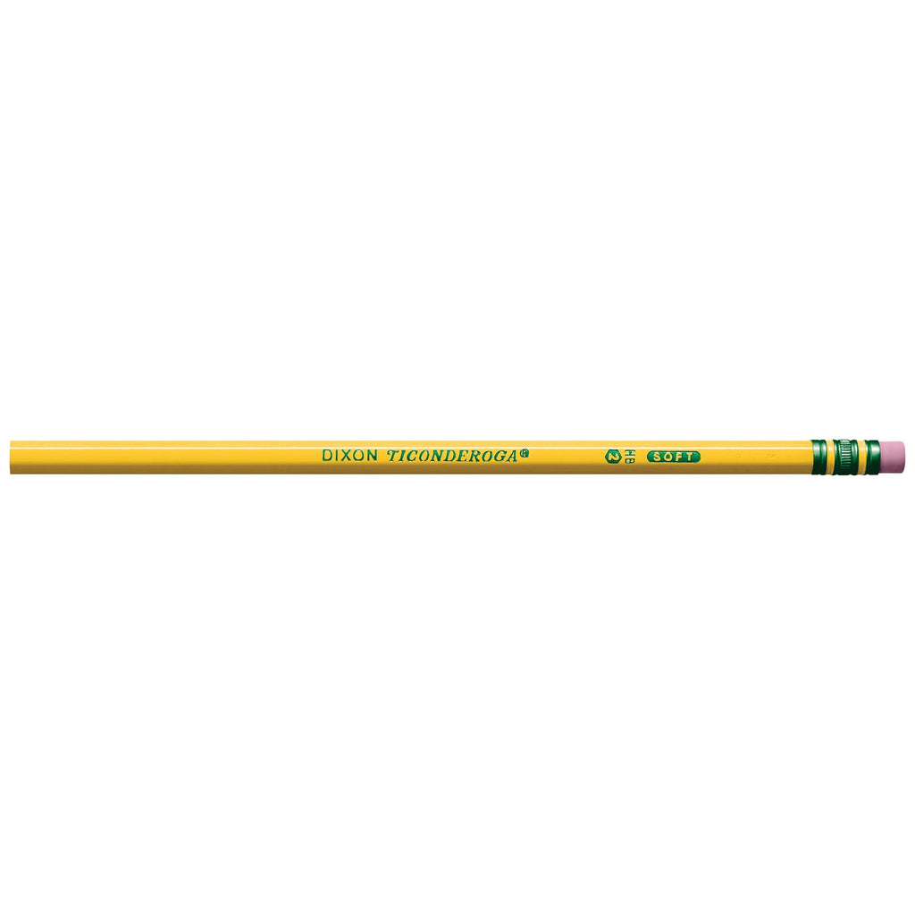 Wood-Cased Pencils, Unsharpened, 2 HB Soft, Yellow, 24 Count
