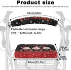 LedBack Walker Accessories Merry Christmas Print Rollator Walker Seat and Backrest Covers Soft Dust Cover Christmas Decor 2 Piece Walker Seat Cover Set