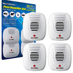 Bell + Howell Ultrasonic Pest Repeller Home Kit (Pack of 4), Ultrasonic Pest Repeller, Pest Repellent for Home, Bedroom, Office, Kitchen, Warehouse, Hotel