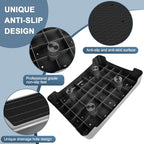 One Step Stool, Arjiekwei Heavy Duty Outdoor/Indoor Non-Slip Plastic Platform for Adults Elderly, Portable Low Safety Steps Stool for Medical, High Bed, Car, Cato Board, Stair, Bathroom(Gray-Black)
