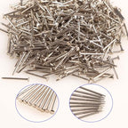 newlng 500pcs Small Nail Round Head Tiny Nails String Art Nails Hand-Made Hardware Accessories Fasteners Mini Nails 1.5mm X 15mm/0.06"X0.6"(DXL) Silver