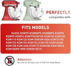 Glass Bowl Compatible With KitchenAid 4.5-5QT Tilt-Head Stand Mixers, Glass Mixing Bowl Replacement with Measurement Markings & Pour Spout for Kitchen Aid Mixer Accessory, Microwave & Freezer Friendly