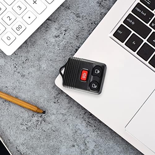 2 Replacement Keyless Entry Remote Key Fob Clicker Transmitter Compatible with Ford 1998-2016 F-150 F-250 F-350, Mazda, Mercury, Lincoln - 3 Button