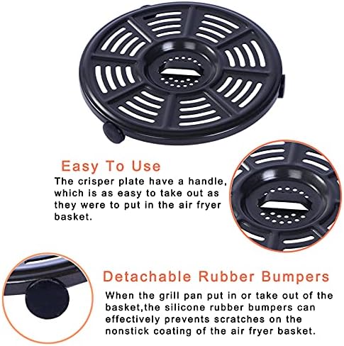 Air Fryer Replacement Crisper Plate For Ninja AF100 to AF150,Grill Pan for Ninja FD401 Foodi OP300 to OP500 Crisper Plate,Air fryer Accessories,Non-Stick