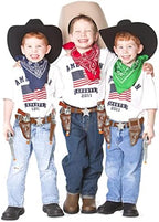 Cowboy Toys Set, 6Pieces Brown Adjustable Cowboy Gun Belt and Holster for Kids, Vintage Dress-up Accessories Costume for Halloween