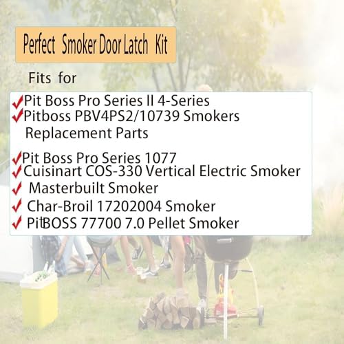 Smoker Door Latch for Pit Boss 1077, Replacement Parts Latch Kits for Pit Boss Pro Series II 4 / Pitboss PBV4PS2/10739 /Cuisinart/Masterbuilt Electric Smoker,pit boss pro series parts