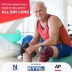 DR. BRACE ELITE Knee Brace with Side Stabilizers & Patella Gel Pads for Maximum Knee Pain Support and fast recovery for men and women-Please Check How To Size Video (Sunrise, X-large)