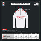 Ultra Game NBA Men's Quarter Zip Long Sleeve Pullover T-Shirt