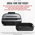 Reusable Liner Accessories for Ninja FG551 Foodi Smart XL 6-in-1 Indoor Grill Air Fryer, Crisper Basket Bottom Plate Nonstick Sheets, Replacement for Parchment Paper, Dishwasher Safe by INFRAOVENS