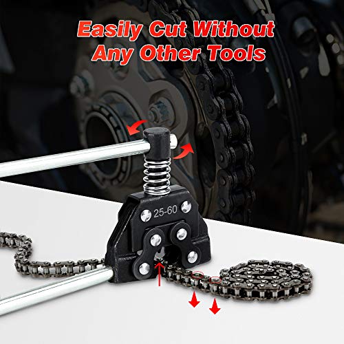 Detacher Breaker Cutter Fit for #25#35#41#40#50#60 415H,428H, 520,530 Roller Chain Bicycle Go Kart ATV Chains Replacement (Black)